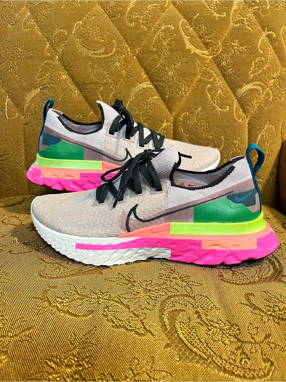 Nike Women’s Running Shoes with Pink & Green Accents